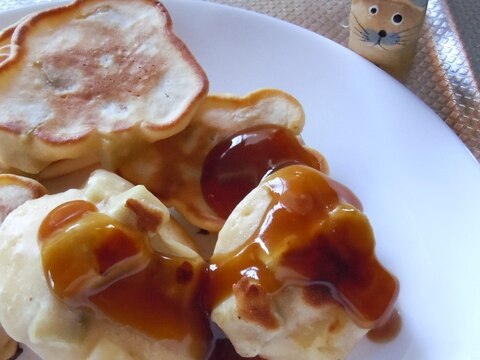 ほっくりさつまいものホットケーキにみたらし♪